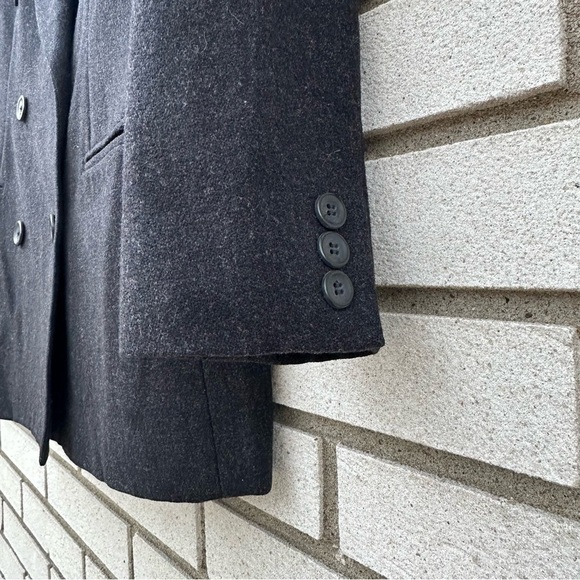 Vintage Pendleton Charcoal Wool Blazer Size 8 Double Breasted Academia Style - Picture 6 of 9